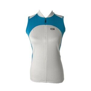 Louis Garneau Women’s Medium Cycling Jersey Blue and White Three-Quarter Zip